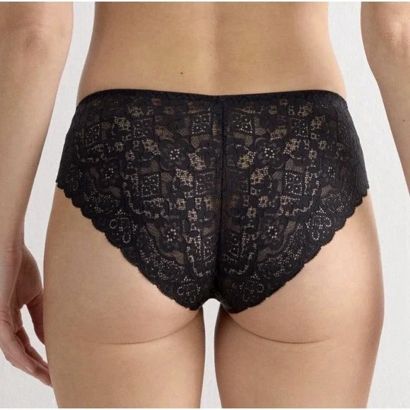 NWT Intimissimi Lace and Natural Silk Bikini Briefs Intense Blue Size US Medium - Picture 5 of 6